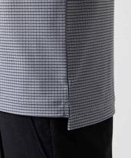 MNKJF70180 MICHEL KLEIN HOMME(ミッシェルクラン オム) 《日本製》チドリ柄半袖ポロシャツ ダークグレー