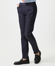 MNLAI55210 MICHEL KLEIN HOMME(ミッシェルクラン オム) 【撥水】プレビアシャンブレースラックスパンツ ネイビー