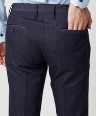 MNLAI55210 MICHEL KLEIN HOMME(ミッシェルクラン オム) 【撥水】プレビアシャンブレースラックスパンツ ネイビー