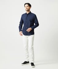 MNLAI61230 MICHEL KLEIN HOMME(ミッシェルクラン オム) 【撥水】プレビアヘリンボン5ポケットパンツ ホワイト