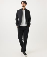 MNLCD51250 MICHEL KLEIN HOMME(ミッシェルクラン オム) 【セットアップ】ビックへリンボンスラックスパンツ ブラック