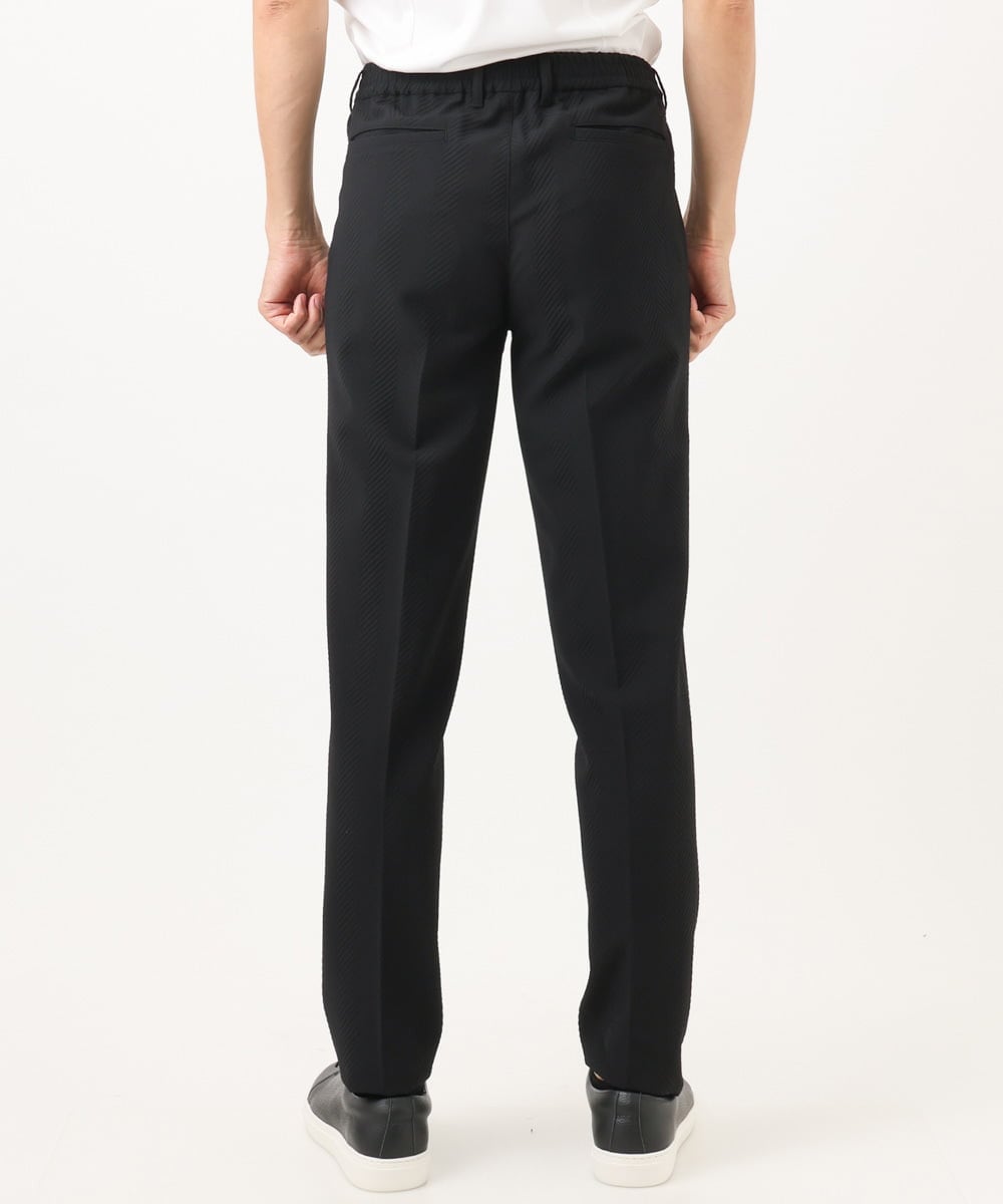 MNLCD51250 MICHEL KLEIN HOMME(ミッシェルクラン オム) 【セットアップ】ビックへリンボンスラックスパンツ ブラック