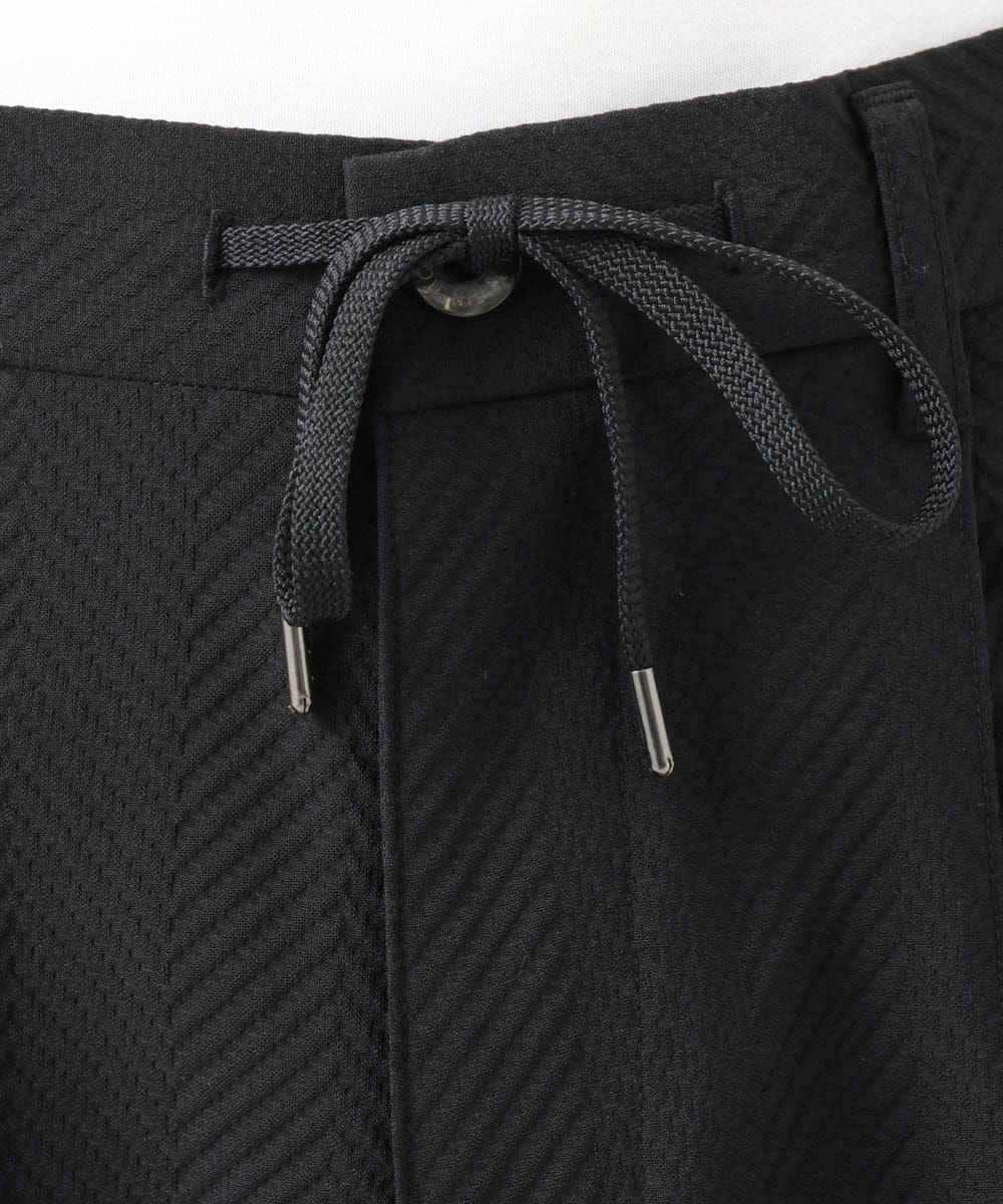 MNLCD51250 MICHEL KLEIN HOMME(ミッシェルクラン オム) 【セットアップ】ビックへリンボンスラックスパンツ ブラック