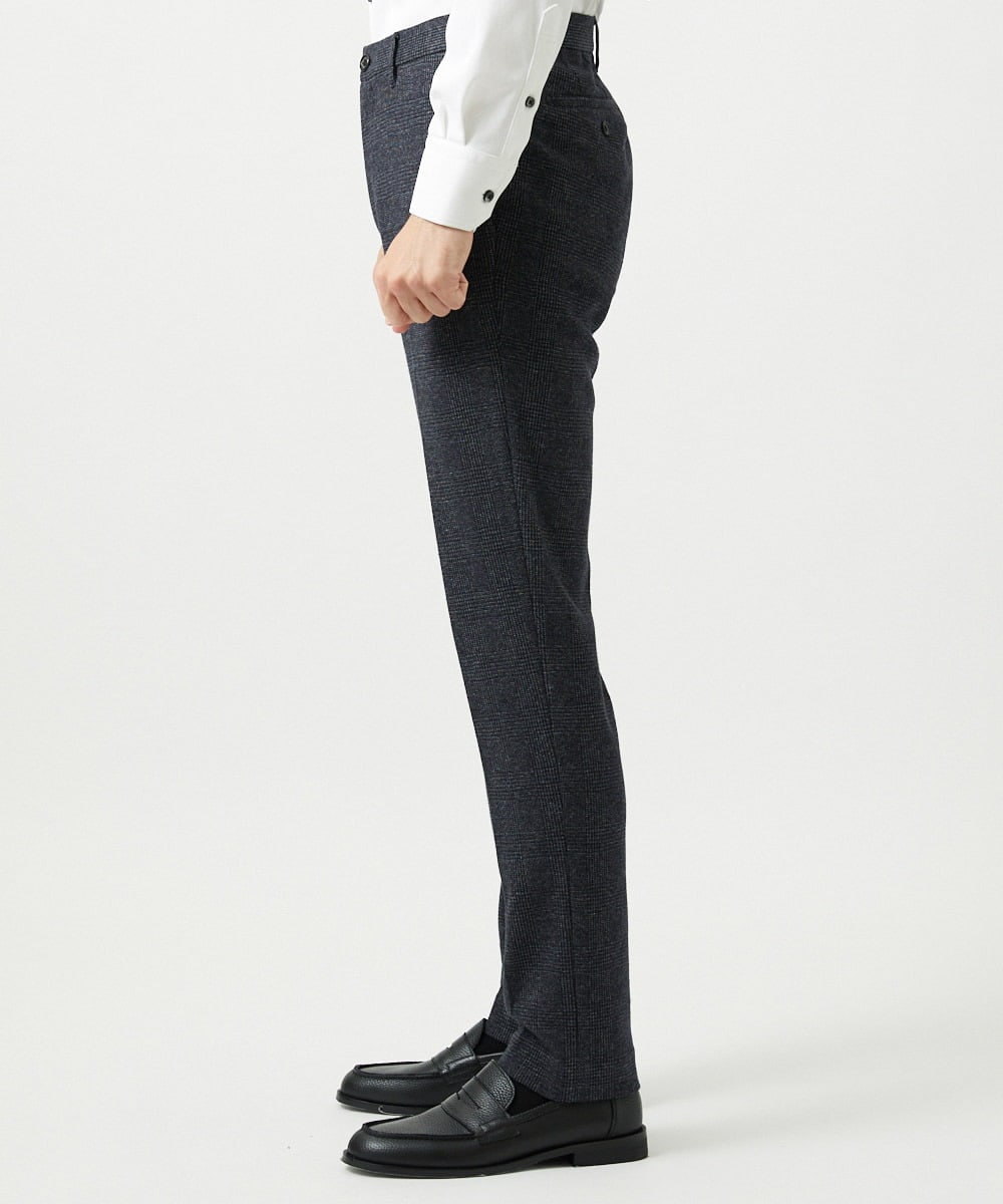 MNLCI06290 MICHEL KLEIN HOMME(ミッシェルクラン オム) 【セットアップ】グレンチェック柄スラックスパンツ ダークグレー