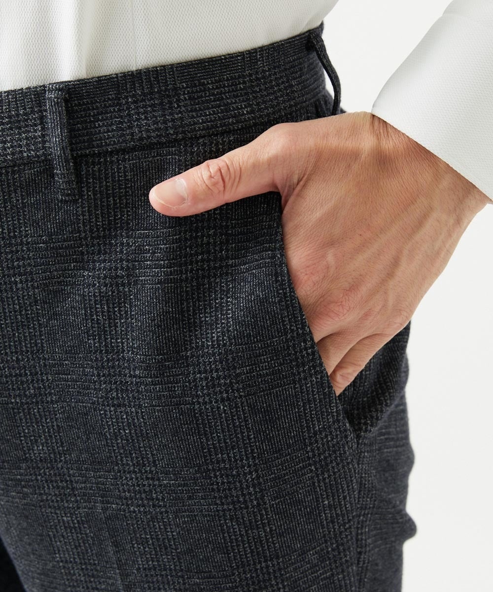 MNLCI06290 MICHEL KLEIN HOMME(ミッシェルクラン オム) 【セットアップ】グレンチェック柄スラックスパンツ ダークグレー