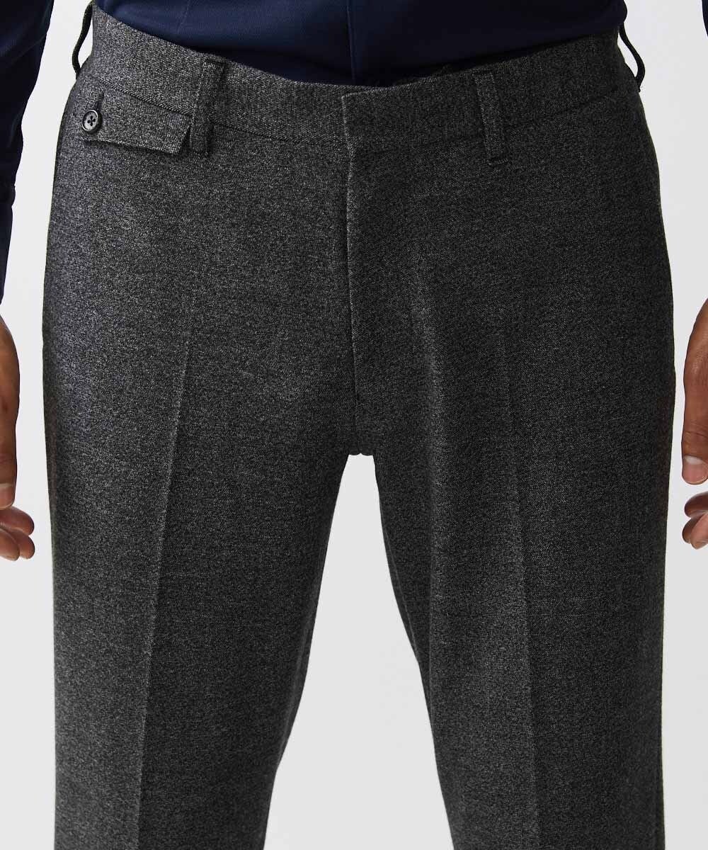 MNLDC09230 MICHEL KLEIN HOMME(ミッシェルクラン オム) ツイード調ストレッチスラックスパンツ セットアップ ダークグレー