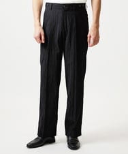 MNLGF72250 MICHEL KLEIN HOMME(ミッシェルクラン オム) 楊柳ワイドスラックスパンツ ブラック