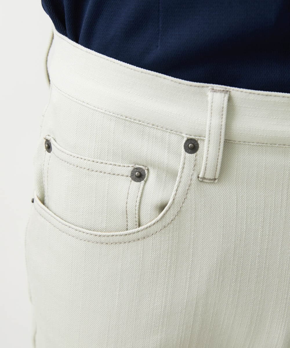 MNLTX50170 MICHEL KLEIN HOMME(ミッシェルクラン オム) 【撥水】プレビアシャンブレー5ポケットパンツ ベージュ