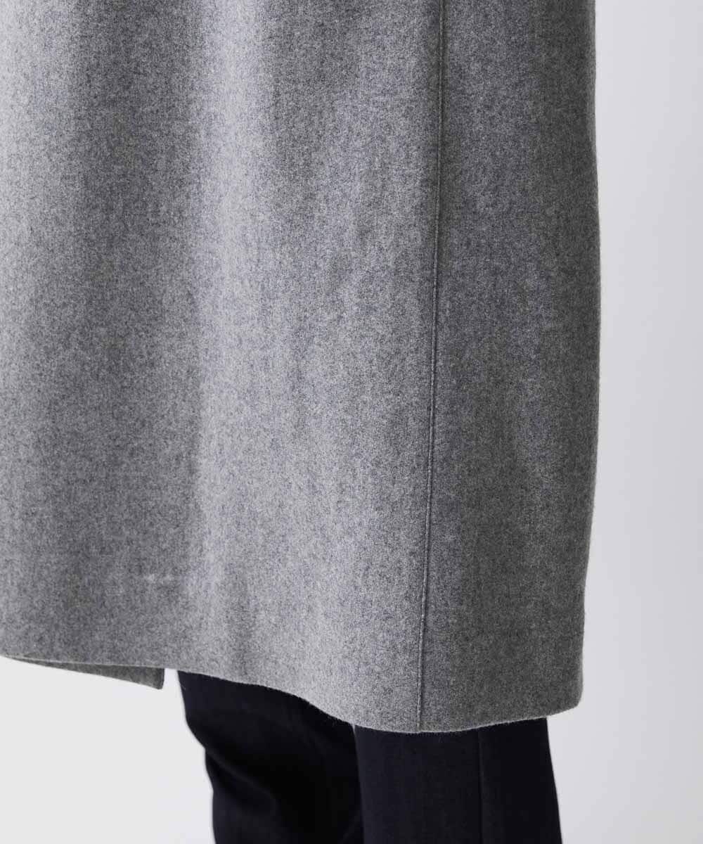 MNUAV12790 MICHEL KLEIN HOMME(ミッシェルクラン オム) ウールダブルブレストマキシコート グレー