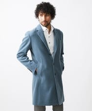 MNUCC12690 MICHEL KLEIN HOMME(ミッシェルクラン オム) コンバーチブルウールチェスターコート ライトブルー