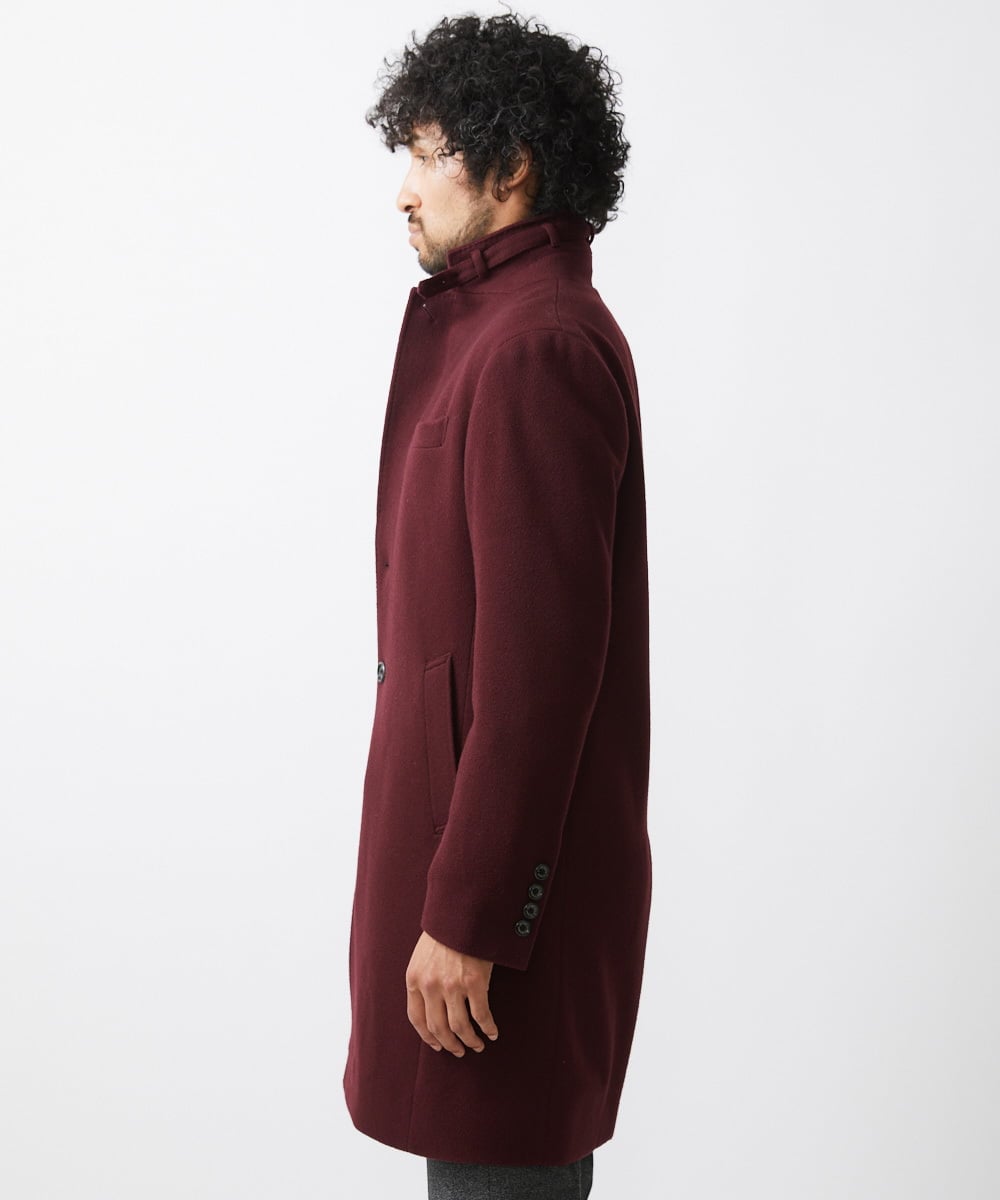 MNUCC12690 MICHEL KLEIN HOMME(ミッシェルクラン オム) コンバーチブルウールチェスターコート パープル
