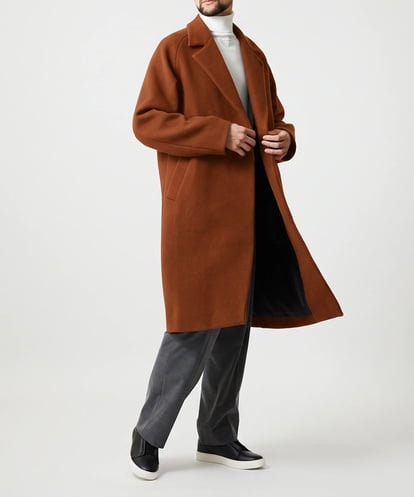 MNUVG60140 MICHEL KLEIN HOMME ウールダブルロングコート