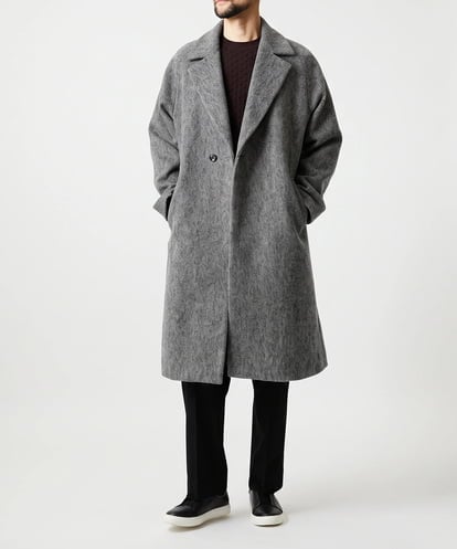 MNUVG60140 MICHEL KLEIN HOMME ウールダブルロングコート