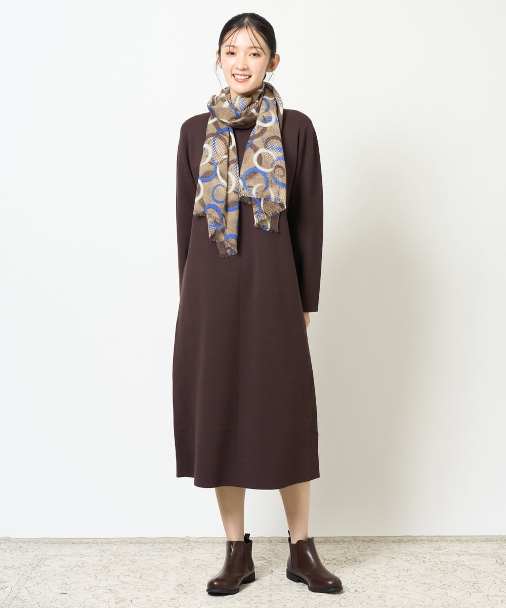 NGAJD11390 GIANNI LO GIUDICE ［洗える］ヴィスコースナイロンミラノワンピース