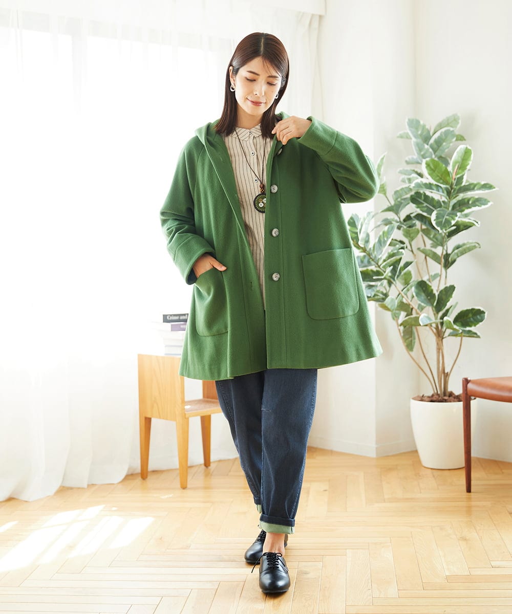 NGBAE23230 GIANNI LO GIUDICE(ジャンニ ロ ジュディチェ) [洗える]シャーリング起毛ブラウス ベージュ