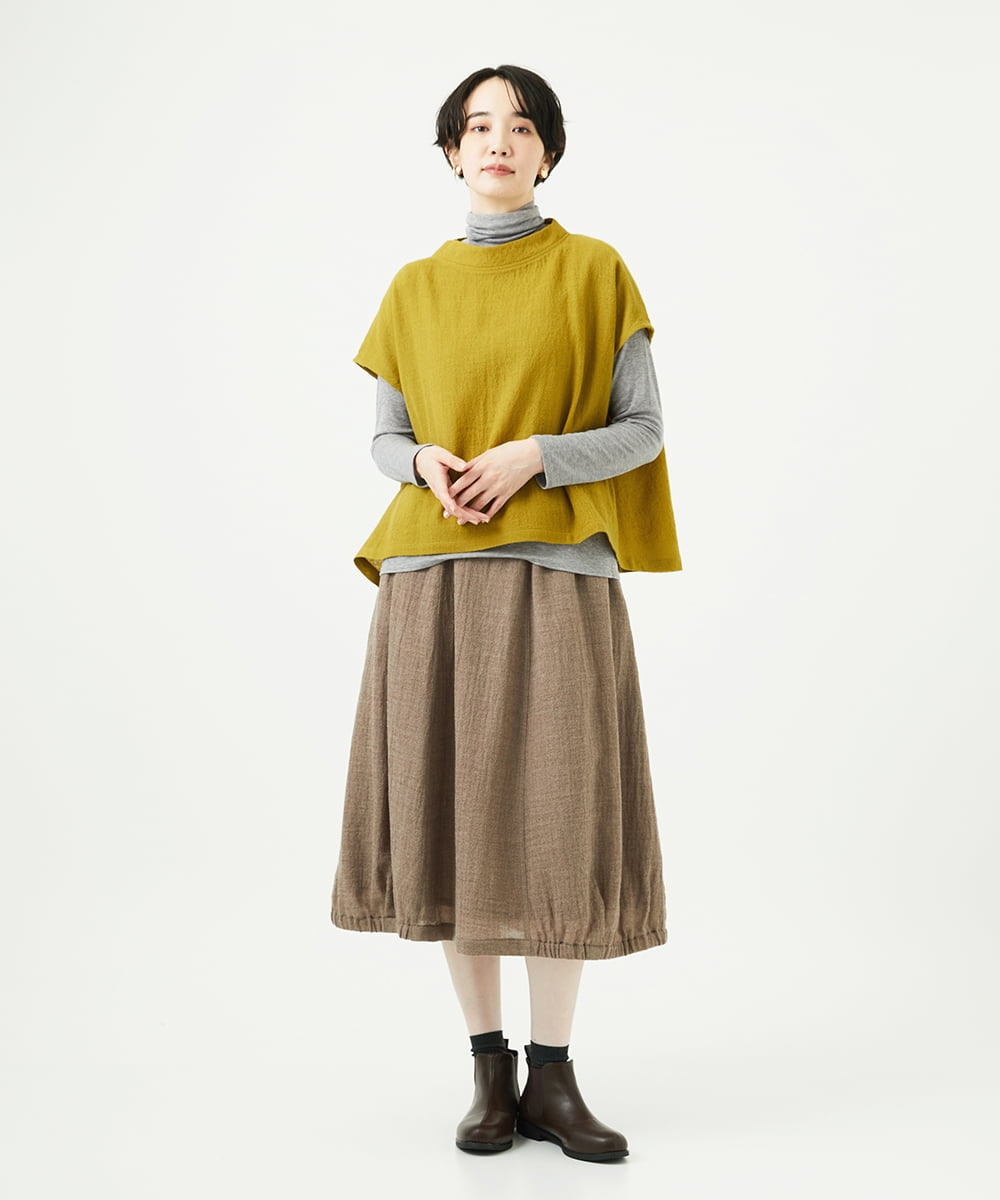 NGBAE36230 GIANNI LO GIUDICE(ジャンニ ロ ジュディチェ) リファインガーゼブラウス イエロー