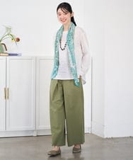 NGBEF19210 GIANNI LO GIUDICE(ジャンニ ロ ジュディチェ) [洗える・日本製]シャーリングシャンブレーブラウス ネイビー
