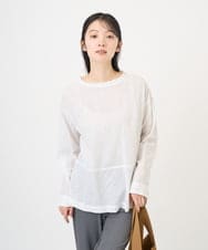 NGBGD31290 GIANNI LO GIUDICE(ジャンニ ロ ジュディチェ) [洗える]シャドーボイルドットブラウス イエロー