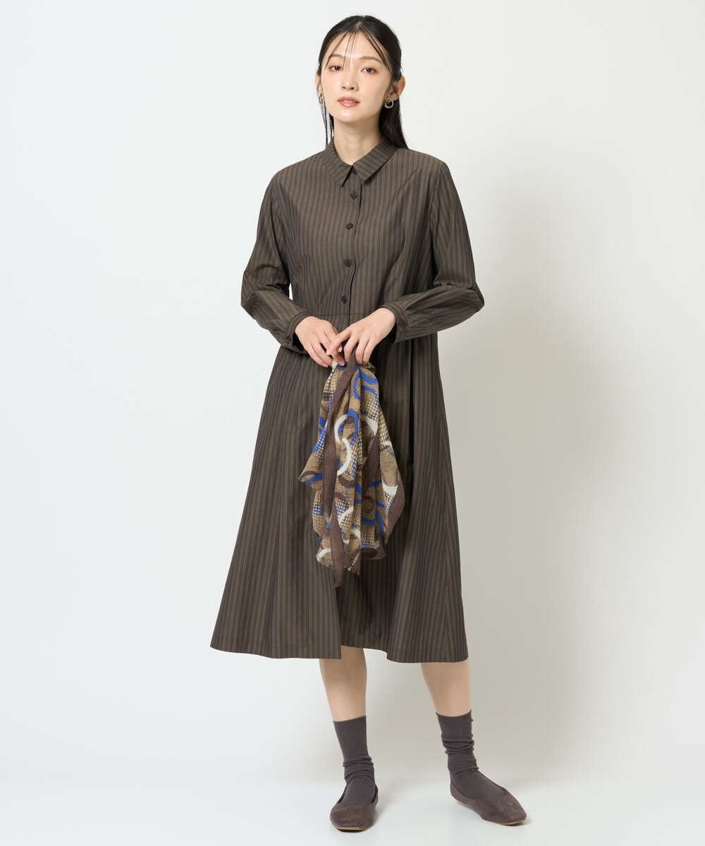 NGBJF19360 GIANNI LO GIUDICE [洗える]レジメンストライプワンピース