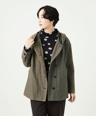 NGDAD01490 GIANNI LO GIUDICE(ジャンニ ロ ジュディチェ) [洗える]コットンタイプライターフーディージャケット カーキ