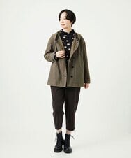 NGDAD01490 GIANNI LO GIUDICE(ジャンニ ロ ジュディチェ) [洗える]コットンタイプライターフーディージャケット カーキ