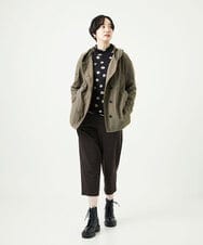 NGDAD01490 GIANNI LO GIUDICE(ジャンニ ロ ジュディチェ) [洗える]コットンタイプライターフーディージャケット カーキ