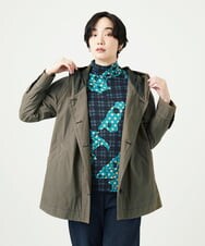 NGDAD01490 GIANNI LO GIUDICE(ジャンニ ロ ジュディチェ) [洗える]コットンタイプライターフーディージャケット カーキ