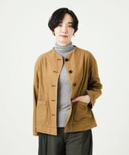 NGDAD02390 GIANNI LO GIUDICE(ジャンニ ロ ジュディチェ) [洗える]コットンタイプライターショートジャケット ベージュ
