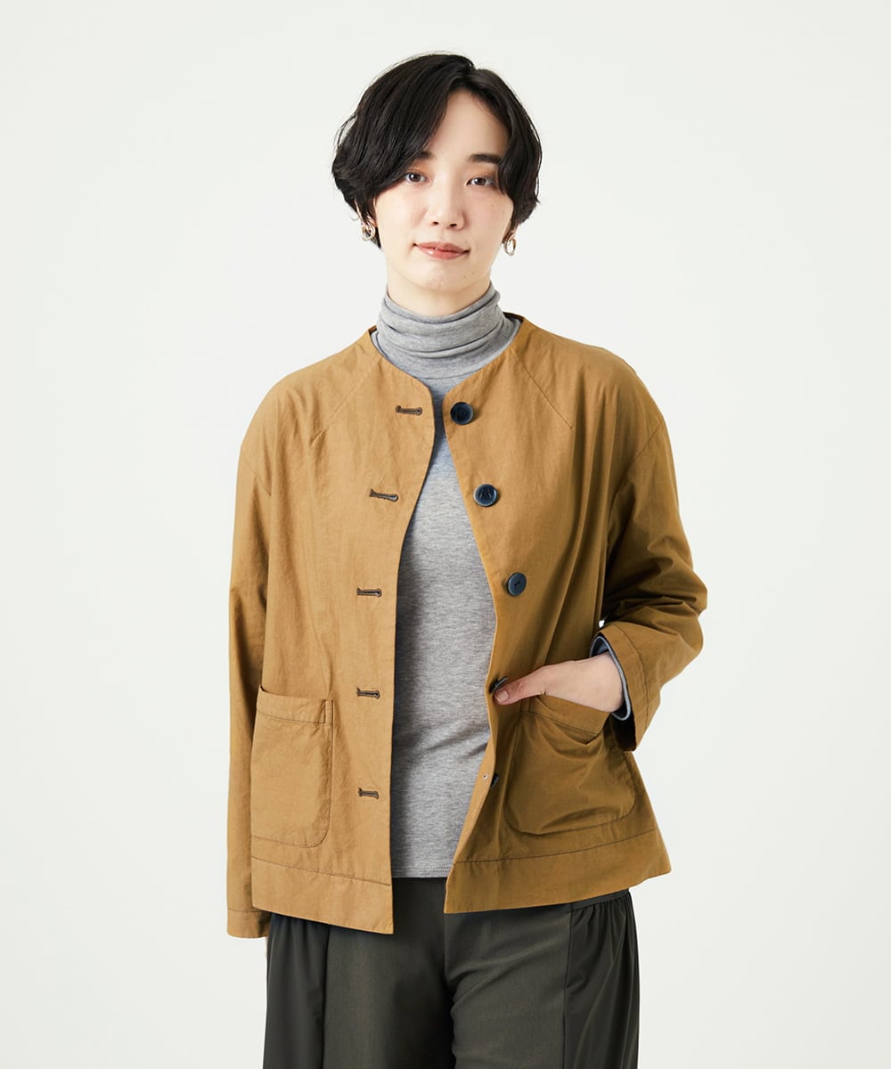 NGDAD02390 GIANNI LO GIUDICE(ジャンニ ロ ジュディチェ) [洗える]コットンタイプライターショートジャケット ベージュ