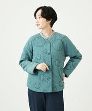 NGDAE20450 GIANNI LO GIUDICE(ジャンニ ロ ジュディチェ) ドットキルトノーカラージャケット ライトグリーン
