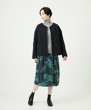 NGDAE20450 GIANNI LO GIUDICE(ジャンニ ロ ジュディチェ) ドットキルトノーカラージャケット ブラック