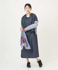 NGDGD20390 GIANNI LO GIUDICE(ジャンニ ロ ジュディチェ) [洗える]スラブシャンブレーデニムブルゾン ネイビー