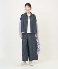NGDGD20390 GIANNI LO GIUDICE(ジャンニ ロ ジュディチェ) [洗える]スラブシャンブレーデニムブルゾン ネイビー