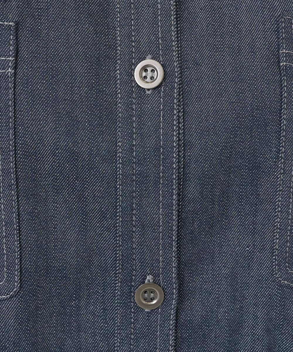 NGDGD20390 GIANNI LO GIUDICE(ジャンニ ロ ジュディチェ) [洗える]スラブシャンブレーデニムブルゾン ネイビー