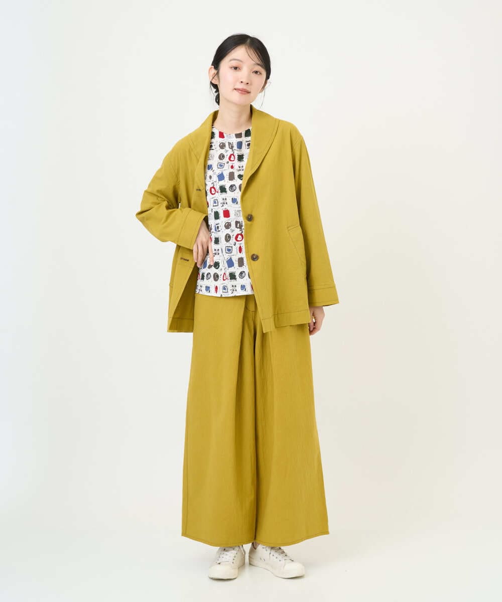 NGDGF26360 GIANNI LO GIUDICE(ジャンニ ロ ジュディチェ) [洗える]コットンナチュラルワッシャージャケット イエロー
