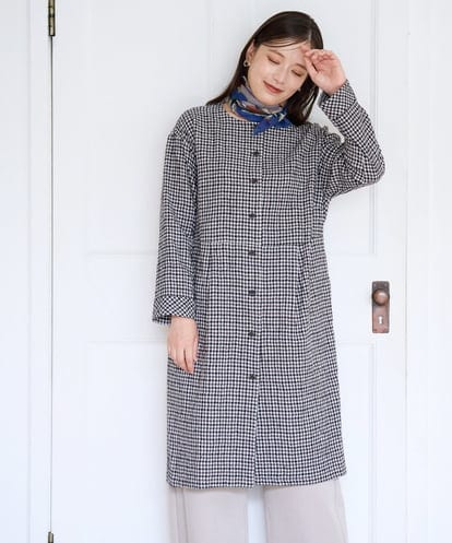 NGEJD19390 GIANNI LO GIUDICE [洗える・日本製]コットンウールギンガムチェックシャツワンピース