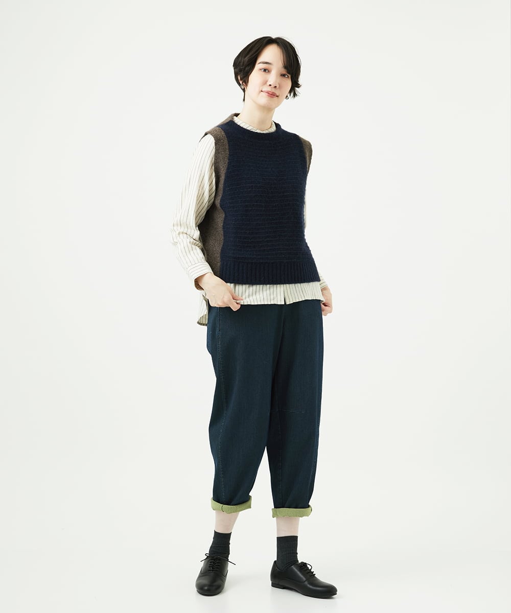 NGFAE35250 GIANNI LO GIUDICE(ジャンニ ロ ジュディチェ) [洗える]ＭＥＥＴニットベスト ネイビー