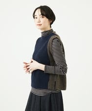 NGFAE35250 GIANNI LO GIUDICE(ジャンニ ロ ジュディチェ) [洗える]ＭＥＥＴニットベスト ネイビー