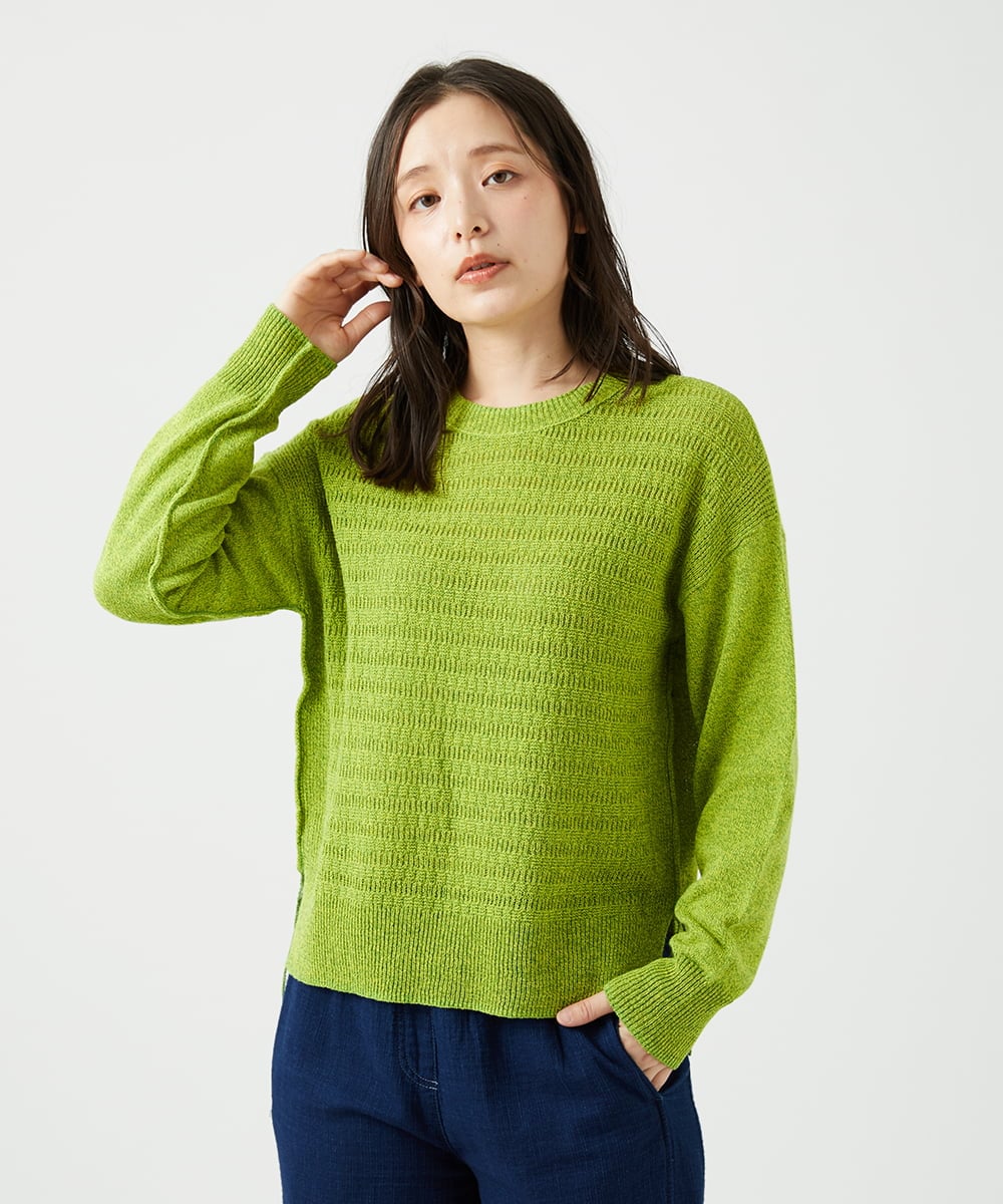 NGFED11260 GIANNI LO GIUDICE [洗える]コットン杢ニット