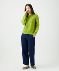 NGFED11260 GIANNI LO GIUDICE(ジャンニ ロ ジュディチェ) [洗える]コットン杢ニット ライトグリーン