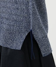 NGFED11260 GIANNI LO GIUDICE(ジャンニ ロ ジュディチェ) [洗える]コットン杢ニット ネイビー