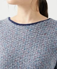 NGFED12270 GIANNI LO GIUDICE(ジャンニ ロ ジュディチェ) [洗える]綿麻ニットベスト ブルー
