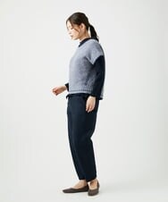 NGFED12270 GIANNI LO GIUDICE(ジャンニ ロ ジュディチェ) [洗える]綿麻ニットベスト ブルー