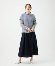 NGFED12270 GIANNI LO GIUDICE(ジャンニ ロ ジュディチェ) [洗える]綿麻ニットベスト ブルー