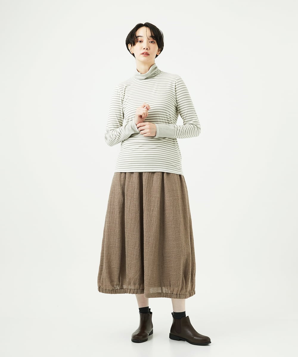 NGHAE36330 GIANNI LO GIUDICE(ジャンニ ロ ジュディチェ) リファインガーゼスカート ベージュ