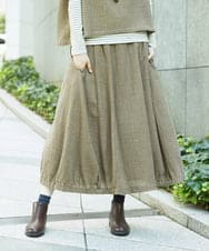 NGHAE36330 GIANNI LO GIUDICE(ジャンニ ロ ジュディチェ) リファインガーゼスカート ベージュ