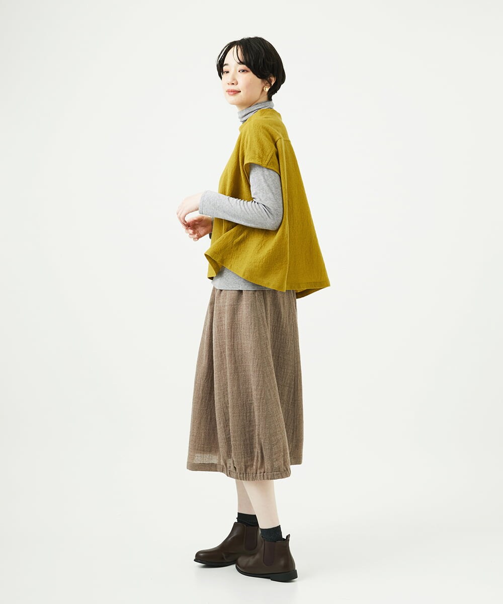NGHAE36330 GIANNI LO GIUDICE(ジャンニ ロ ジュディチェ) リファインガーゼスカート ベージュ