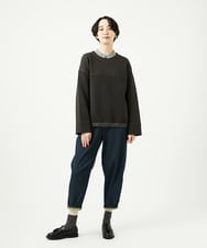 NGKAD01260 GIANNI LO GIUDICE(ジャンニ ロ ジュディチェ) [洗える]アスターダンボールニットカットソー ダークブラウン