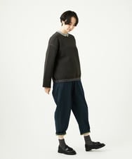 NGKAD01260 GIANNI LO GIUDICE(ジャンニ ロ ジュディチェ) [洗える]アスターダンボールニットカットソー ダークブラウン