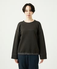 NGKAD01260 GIANNI LO GIUDICE(ジャンニ ロ ジュディチェ) [洗える]アスターダンボールニットカットソー ダークブラウン